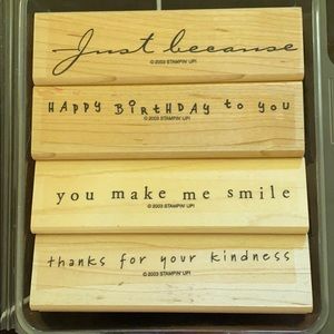 2003 Stampin’ Up! “Simple Sayings II” 4 pc set